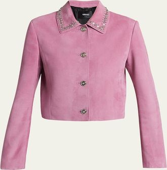 Versace Studded Lamb Suede Jacket