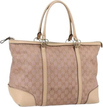 Gucci Pre-owned Vintage Canvas Handbag - Dames - Vintage Handtas - Roze - ONE Size - Vintage