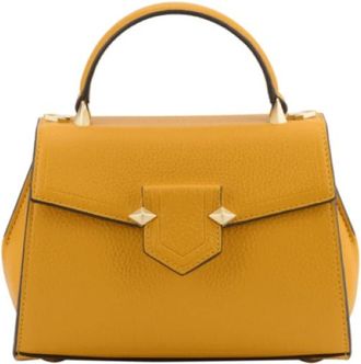 Pourchet S&egrave;vres Kleine Handtas - Dames - Handtassen - Geel - ONE Size - Leer - Tassen