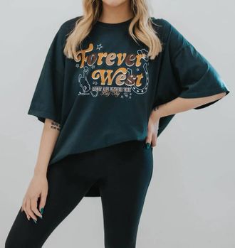 Daydreamer Womens Forever West Tee In Vintage Black