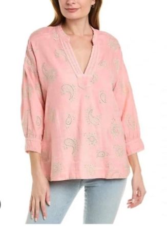 Johnny Was Skyler Top In Coral