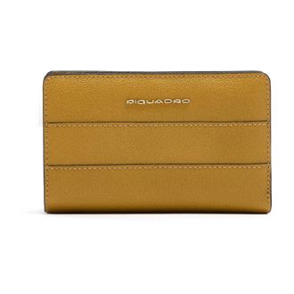 Piquadro Accessoires, Dames, Geel, ONE Size, Leer, Patricia Bifold Portemonnee