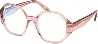 Tom Ford FT5967-B 072 Shiny Pink/Clear Blue Light Block 53mm