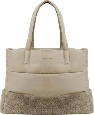 Bomboogie Borsa tote trapuntata bimateriale - - Bags - Uomo - Beige - ONE SIZE