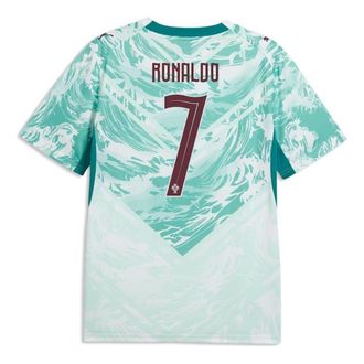 Puma Cristiano Ronaldo Portugal 2026 Away Player Jersey PUMA White Green Lagoon 788146-77