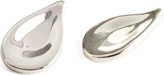 Madewell Oversize Droplet Stud Earrings in Warm Silver at Nordstrom