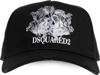 Dsquared2 The Cap - Heren - Petten - Zwart - ONE Size - Katoen - Accessoires