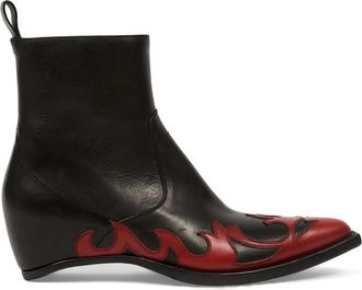 Maison Margiela Heel-Less Western Flames Boots