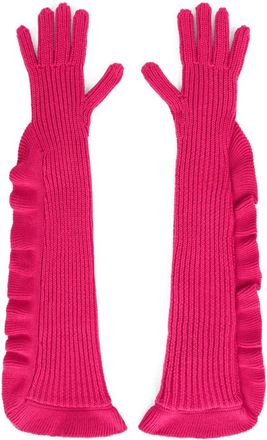 Red Valentino Gloves - Dames - Handschoenen - Roze - S/M - Accessoires