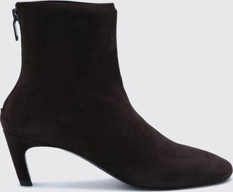 Toteme Tronchetti in pelle ovina scamosciata con tacco a stiletto e zip posteriore