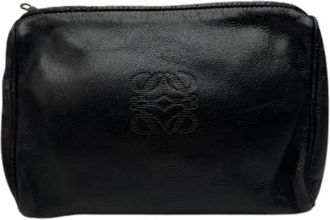 Loewe Pre-owned Clutches, female, Black, Size: ONE SIZE Pre-owned Leather Clutch