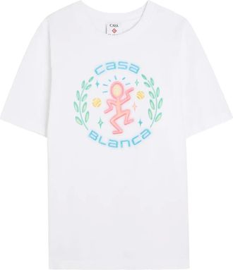 Casablanca T-shirt met grafische print - Wit
