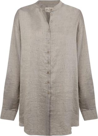 Cortana Oversize Pinstripe Shirt - Dames - Overhemden - Grijs - L - Wol - Overhemden