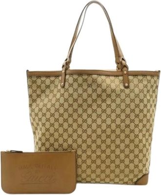 Gucci Pre-owned Tote Bags, female, Beige, Size: ONE SIZE Pre-owned Tote Bag