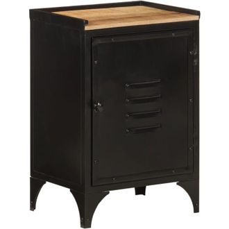 vidaXL Vidaxl - Mobile da Bagno 40x30x60 cm in Ferro e Legno Massello di Mango