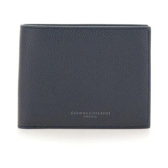 Gianni Chiarini Portemonnee van Leer - Heren - Portefeuilles - Blauw - ONE Size - Leer - Accessoires