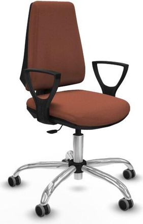 Piqueras y Crespo Piqueras Y Crespo - Elche Cp Bali Marr&oacute;n Brazos Fijos Base Cromada Ruedas Engomadas 65mm