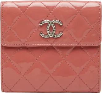 Chanel Pink Patent Leather Wallet (Bi-Fold) (Pre-Owned)