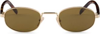 Prada Occhiali da sole con logo inciso - Oro