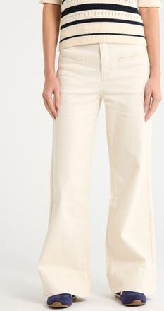 Habitual Shay Welt Pocket High Waist Wide Leg Jeans in Stone at Nordstrom Rack, Size 30