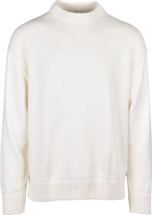 Calvin Klein Jeans Crew-neck Katoenen Pullover - Heren - Coltruien - Wit - M - Katoen - Truien & Vesten
