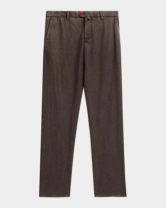 Kiton Wool Tapered-Leg Trousers