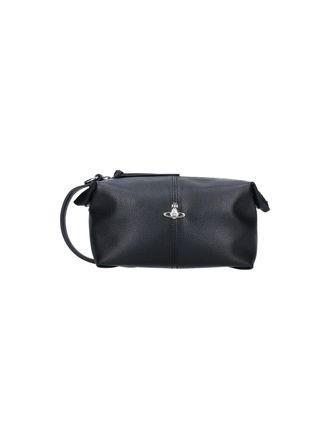Vivienne Westwood Black Wash Bag Textured PU Pouch