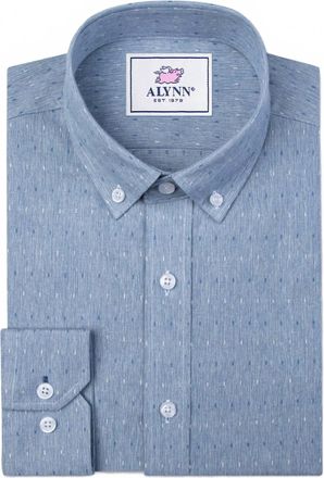 Alynn Mens Mason Untuckable Casual Fit Dress Shirt In Blue