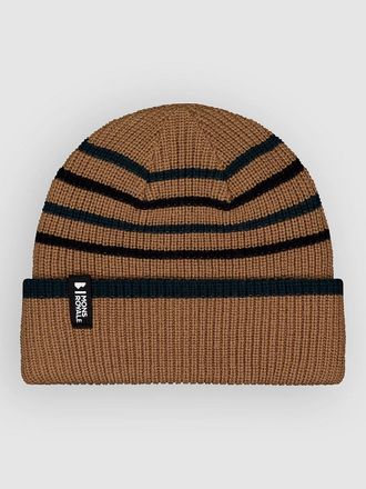 Mons Royale Stripey Merino Beanie orange
