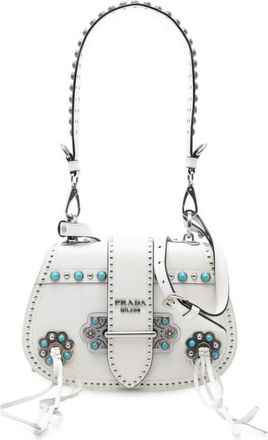 Prada Pre-owned Prada City Calf Studded Folk Corsiere Satchel Ladies DGYST5A4KQDUAAAU