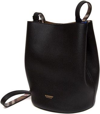 Burberry Leather Bucket Bag - Black