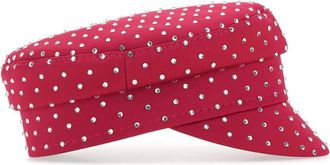 Ruslan Baginskiy Womens Embellished Satin Flat Cap Pink