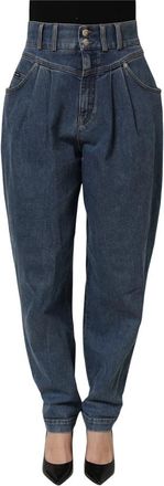 Dolce & Gabbana Tapered Denim Jeans - Dames - Loose Fit Jeans - Blauw - L - Denim - Jeans