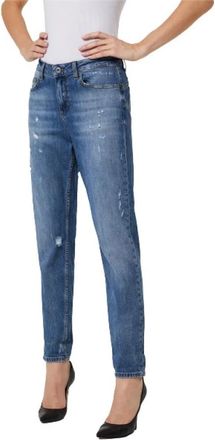 Liu Jo Hartversierde Boyfriend Jeans - Dames - Slim Fit Jeans - Blauw - W31 - Katoen - Jeans