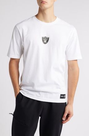 BOSS x NFL Stretch Cotton Graphic T-Shirt in Las Vegas Raiders - White at Nordstrom, Size Large