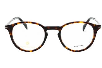 David Beckham DB1049 Tortoiseshell Acetate Round Eyeglasses - Brown