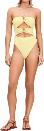 Devon Windsor Isla Full Piece Swimsuit In Lemondrop