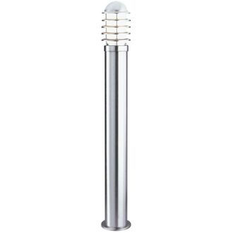 Searchlight Searchlight Louvre 1 ljus utomhus bollard ljus rostfritt stl med polykarbonat diffusor IP44, E27