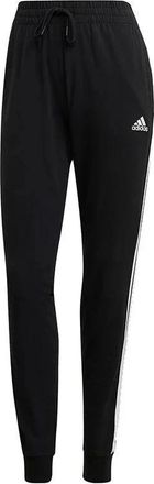 adidas Essentials Single Jersey 3-Stripes Broek - Dames - Trainingsbroeken - Zwart - S - Katoen - Fitness