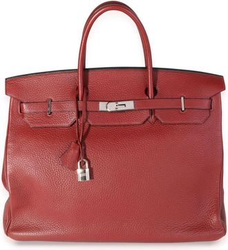 Hermès Birkin 40 handbag - women - Leather - One Size - Red