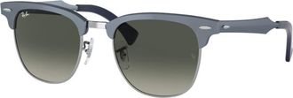 Ray-Ban Clubmaster Aluminum Grey Gradient Square Unisex Sunglasses RB3507 924871 51