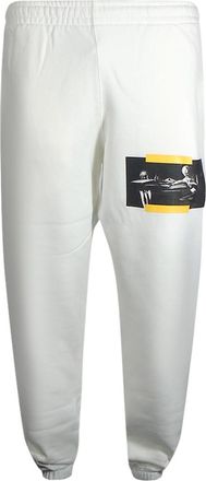 Off-white Gebroken witte Caravaggio-schilderij Verkort logo witte joggingbroek