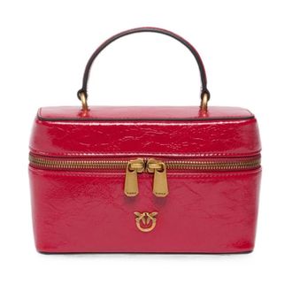 Pinko Vanity Soft Mini Top Handle Bag - Dames - Handtassen - Rood - ONE Size - Katoen - Tassen