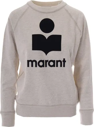 Isabel Marant Crew Neck Regular Fit Sweatshirt with Flocked Logo