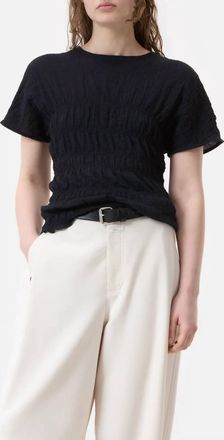 Closed Smocked Top In Black