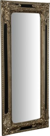 Biscottini International Biscottini - Espejo De Pared Y Espejo Colgante Vertical/horizontal L35xpr4xh82 Cm Acabado Plata Y Negro Envejecido