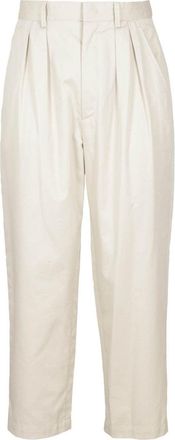Isabel Marant Niouflow Mom-Fit Ecru Cotton Trousers
