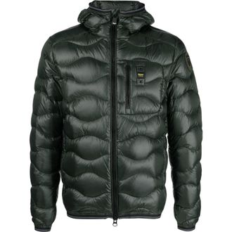 Blauer Jassen, Heren, Groen, L, Gewatteerd jack met capuchon