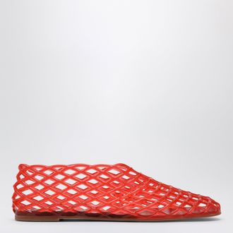 Senso Red rubber mesh ballet flats