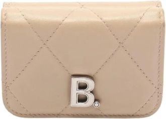 Balenciaga Pre-owned Touch Leather Trifold Wallet - Dames - Vintage Accessoires - Beige - ONE Size - Leer - Vintage